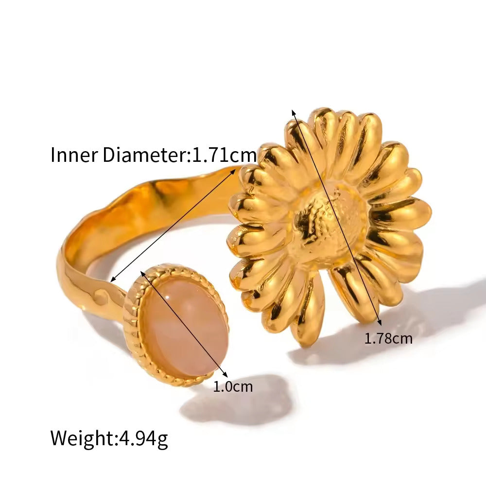 Gold-plated Cubic Ring