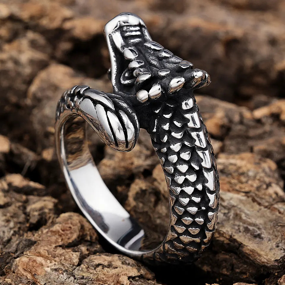 Silver Dragon Ring