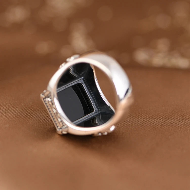 Black Agate Ring