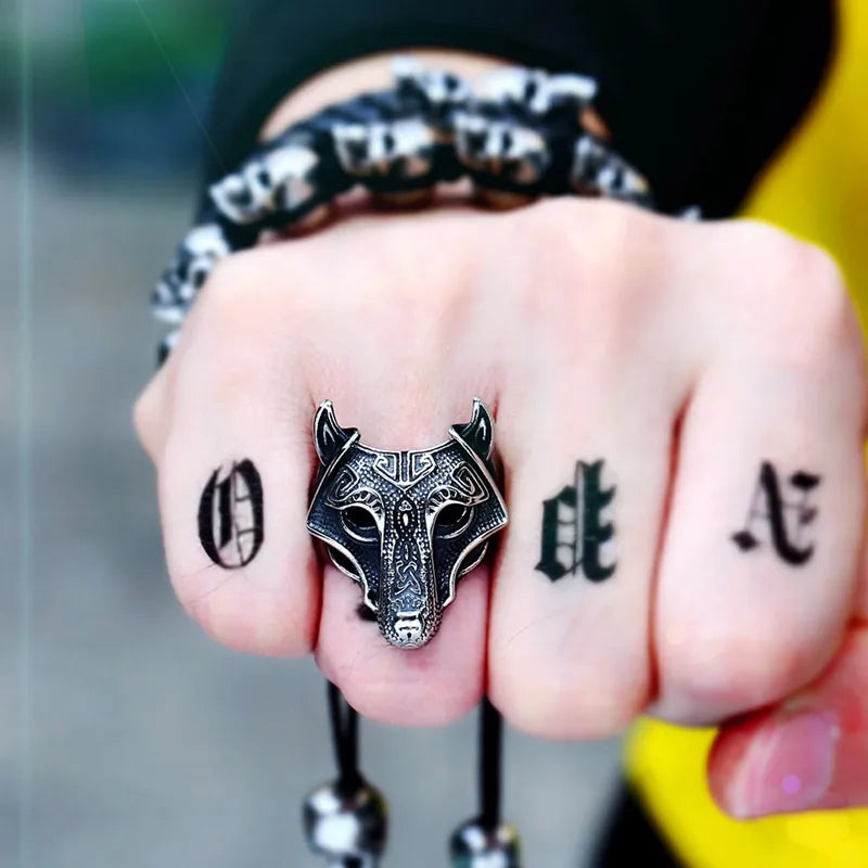 Silver Wolf Ring