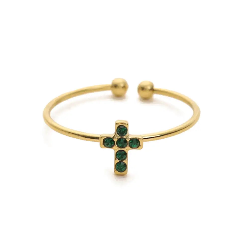 Gold Cross Ring