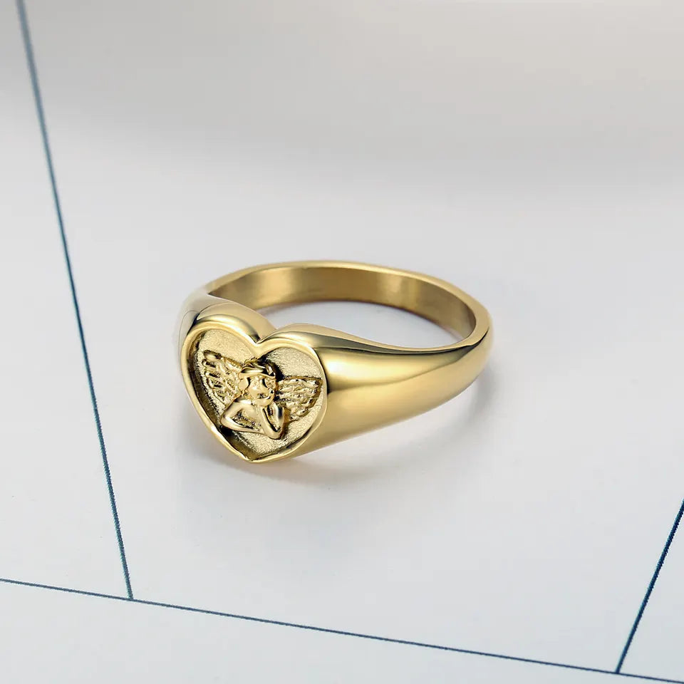 Heart Cherub Ring