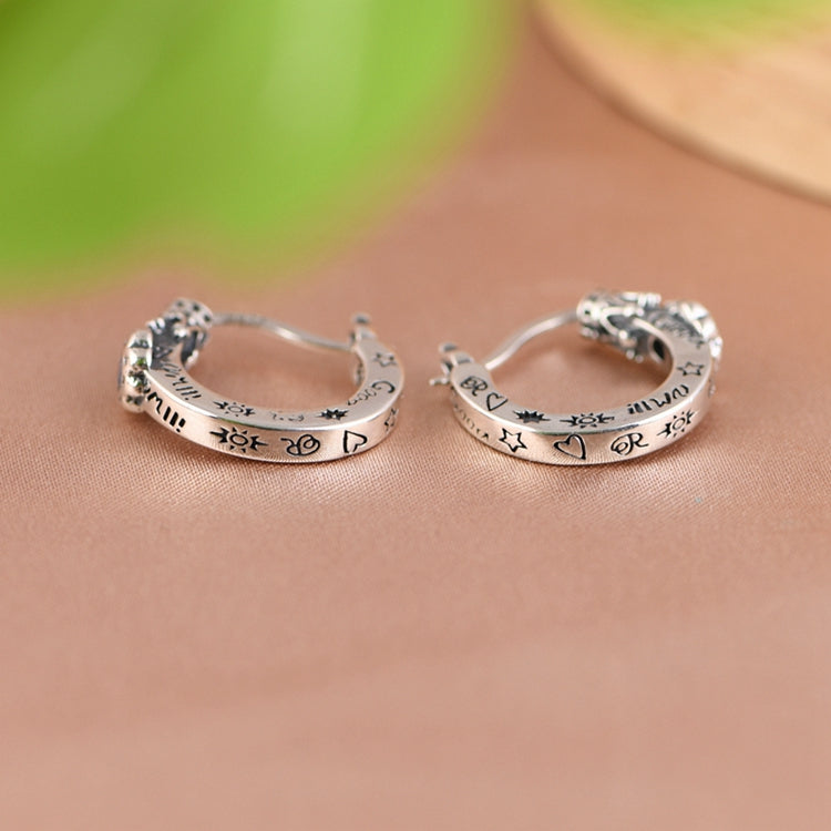Crown Set with Zircon Earrings