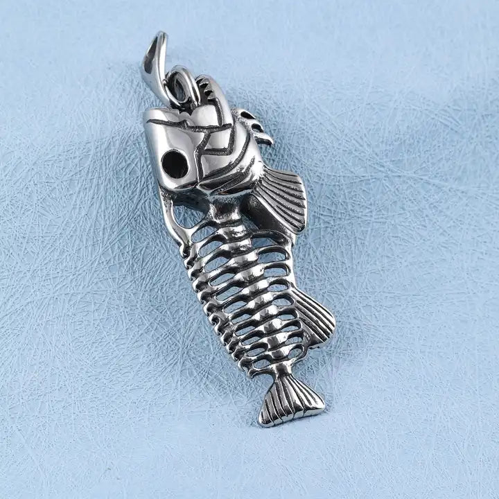 Fishbone Pendant Necklace