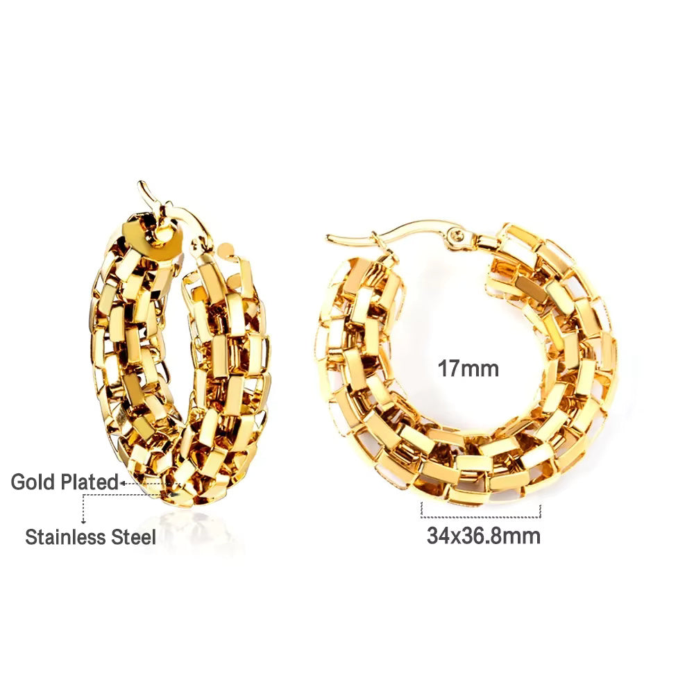 Gold Circle Earrings