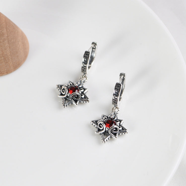 Zircon Six Pointed Star Earrings