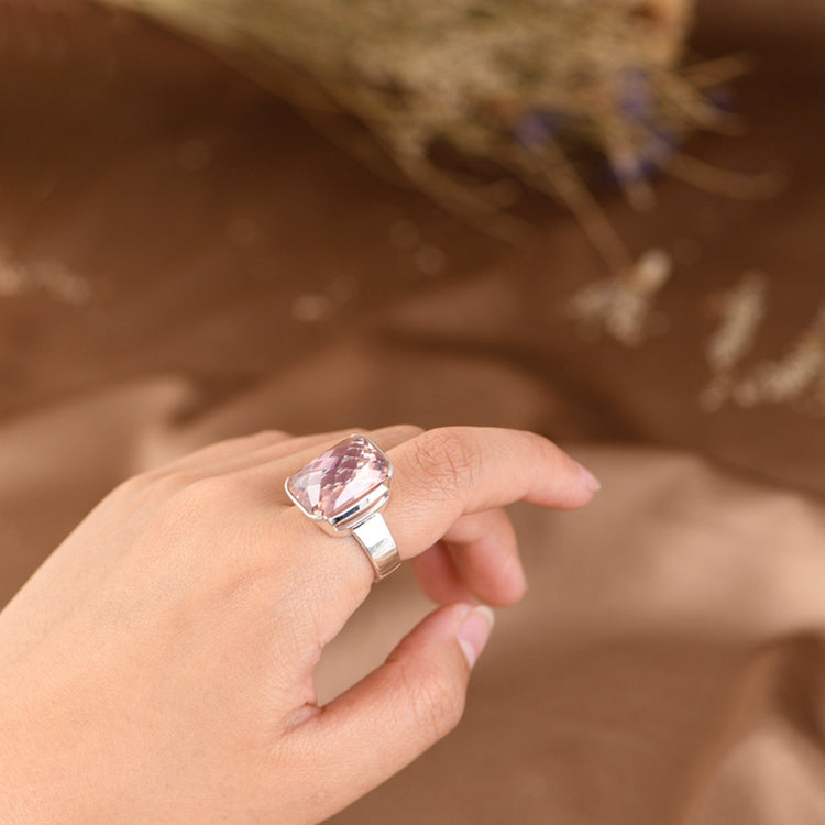 Square Zircon Adjustable Ring