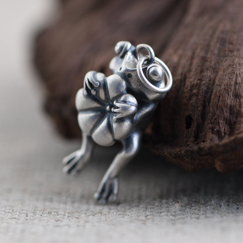 Lotus Frog Necklace