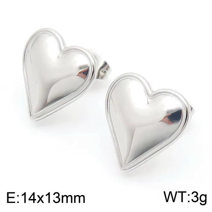 Two-tone Heart Earrings