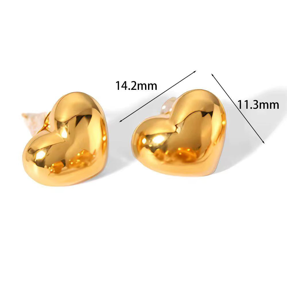 Love Heart Shape Pendant Earrings