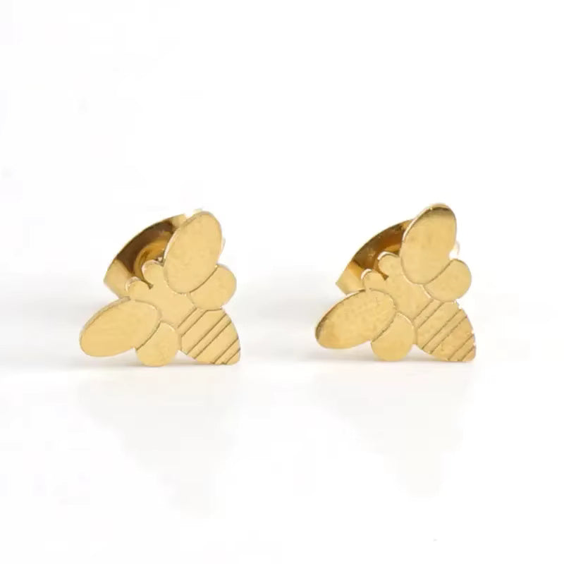 Butterfly Flower Heart Star Stud Earring