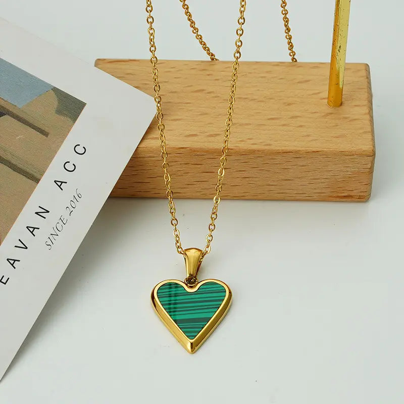 Enamel Heart Pendant