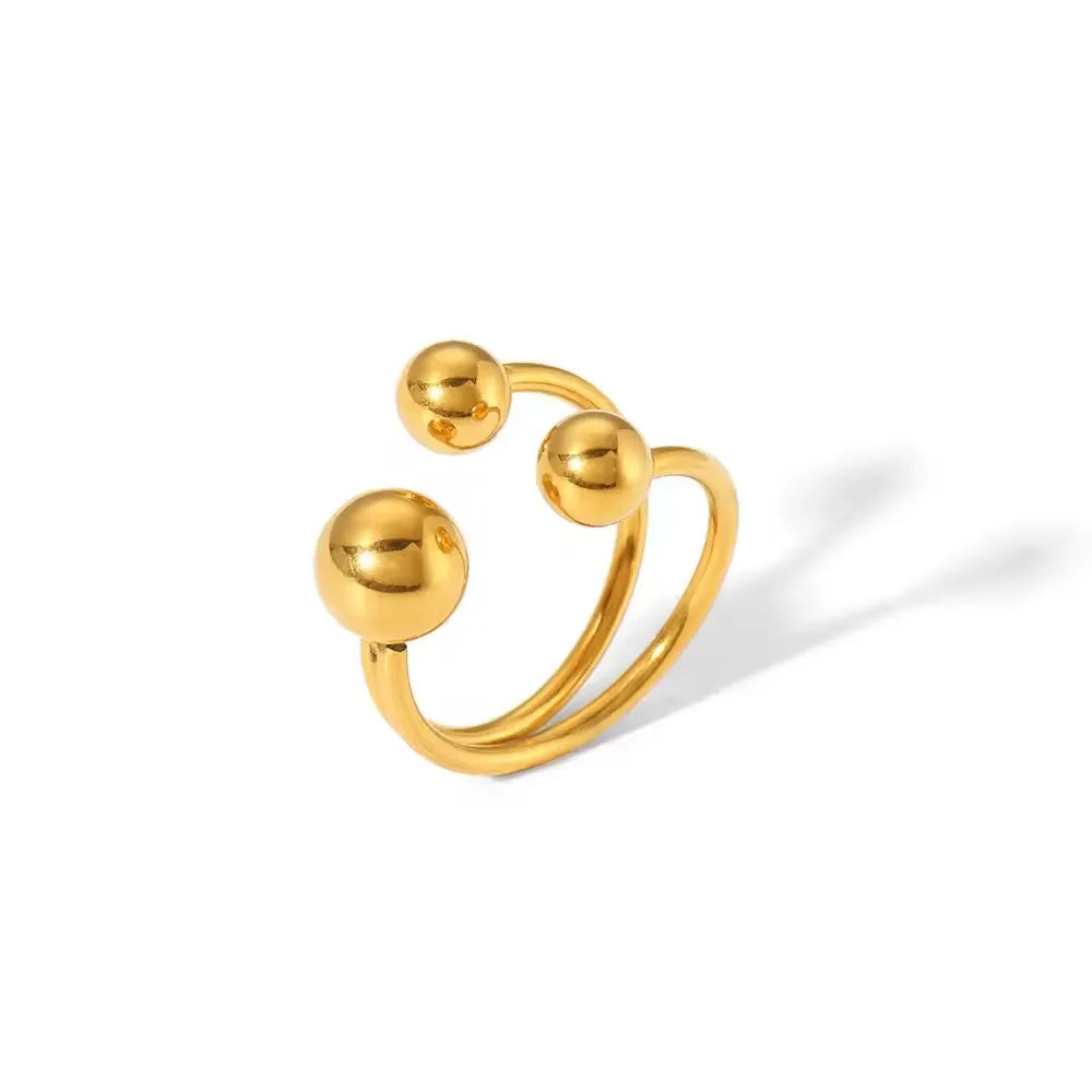 Gold Beaded Ring