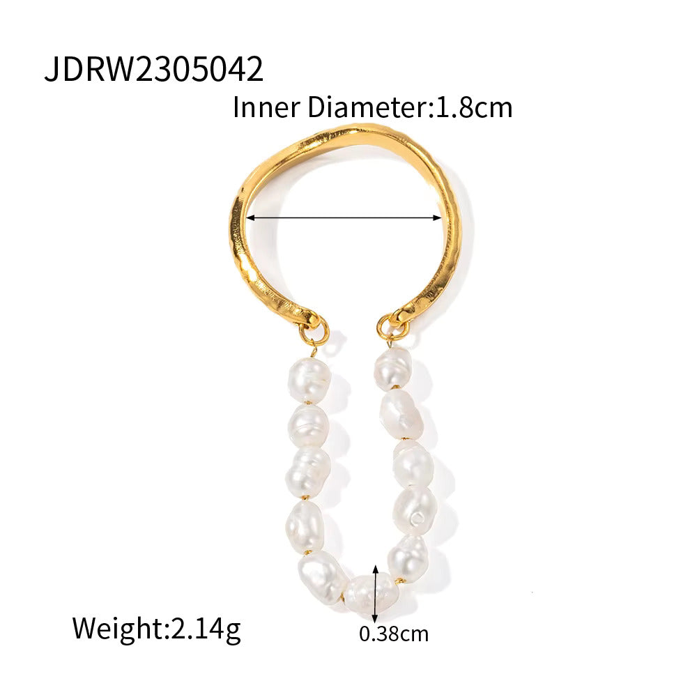 Gold Pearl Ring