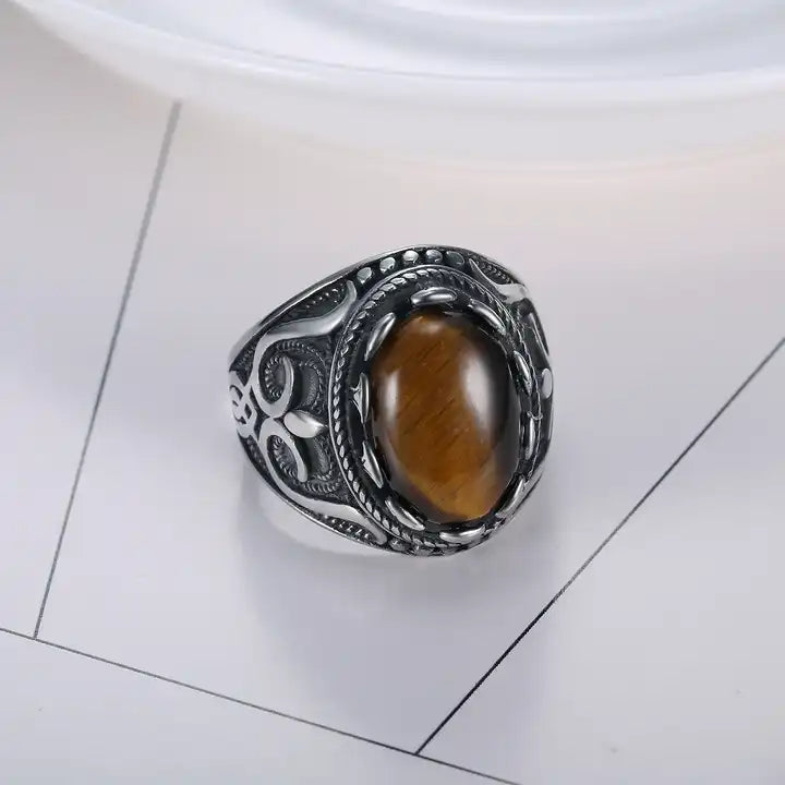 Enamel Stone Ring