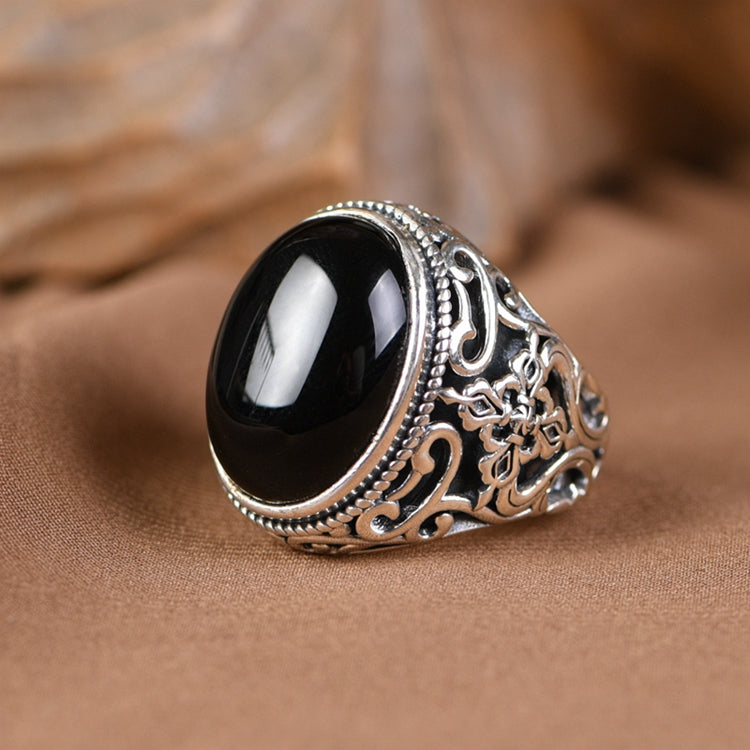 Black Agate Ring