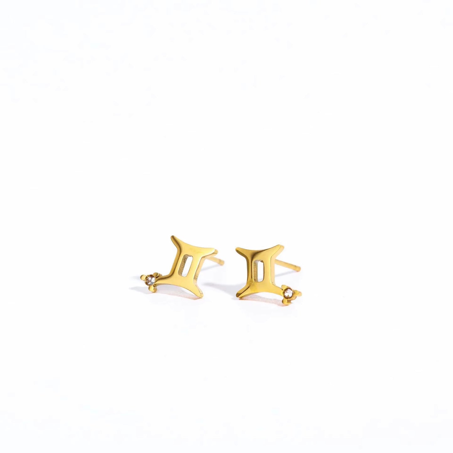 12 Constellations Geometric Stud Earrings