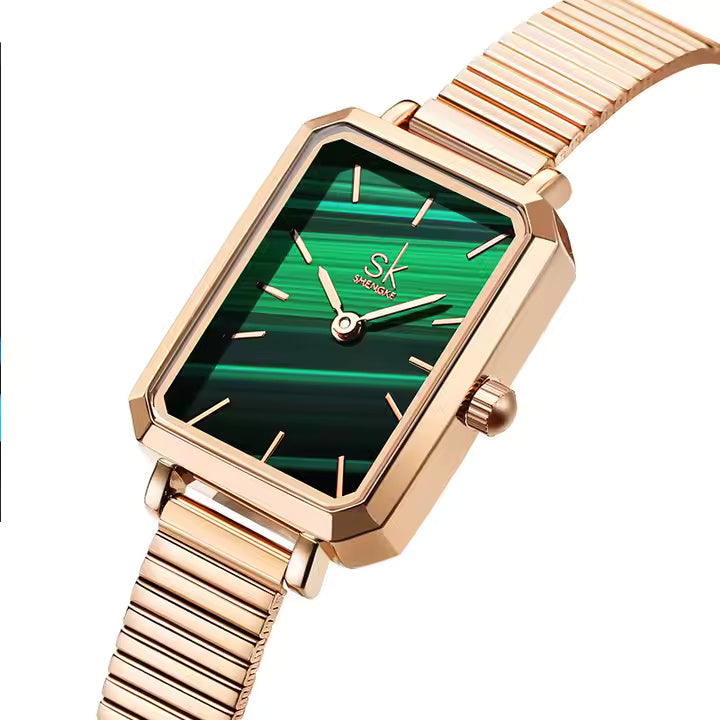 Green Rose Gold Watch