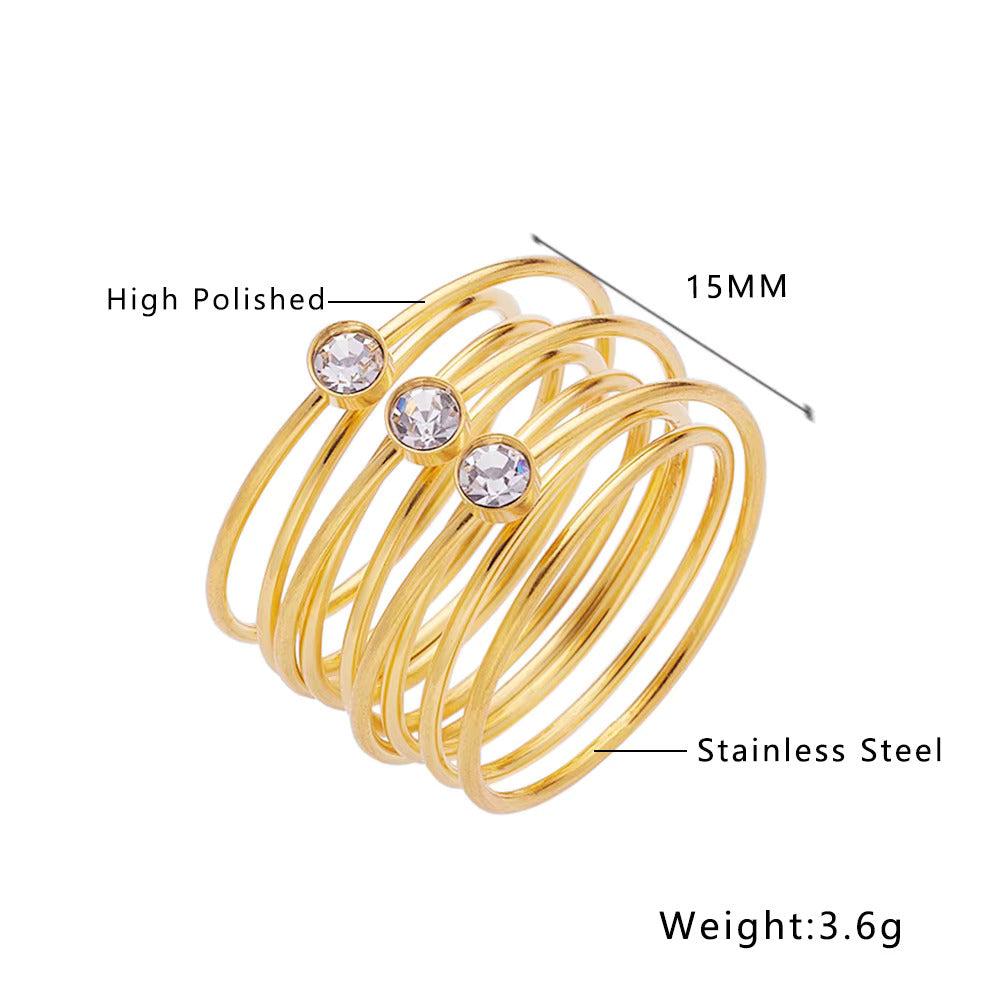 Rhinestone Pearl Ring