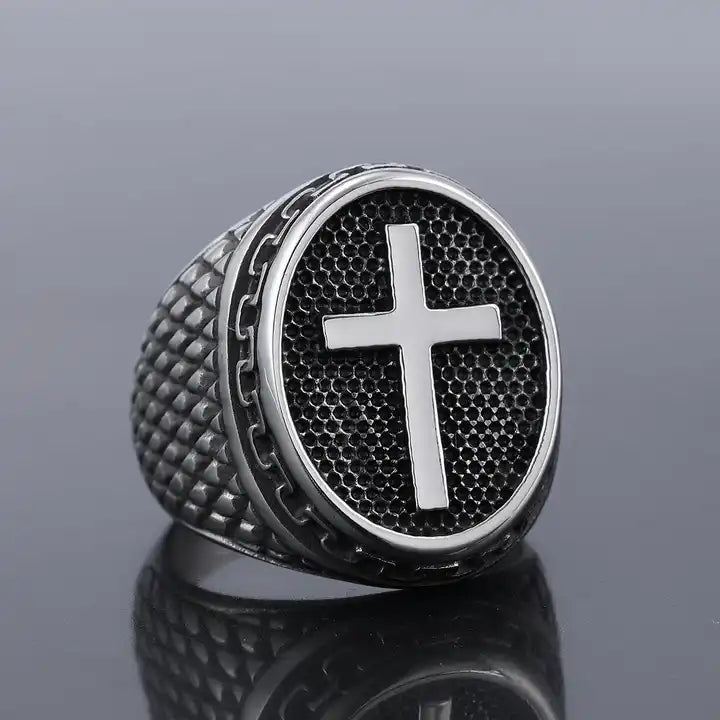Silver Cross Ring