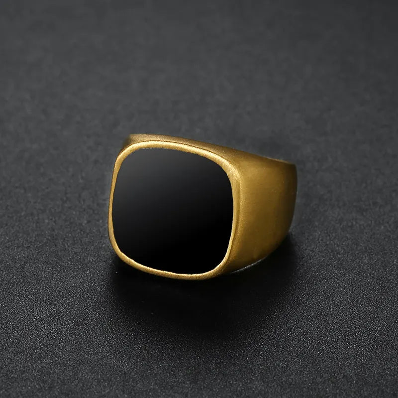 Title: Obsidian Signet Ring