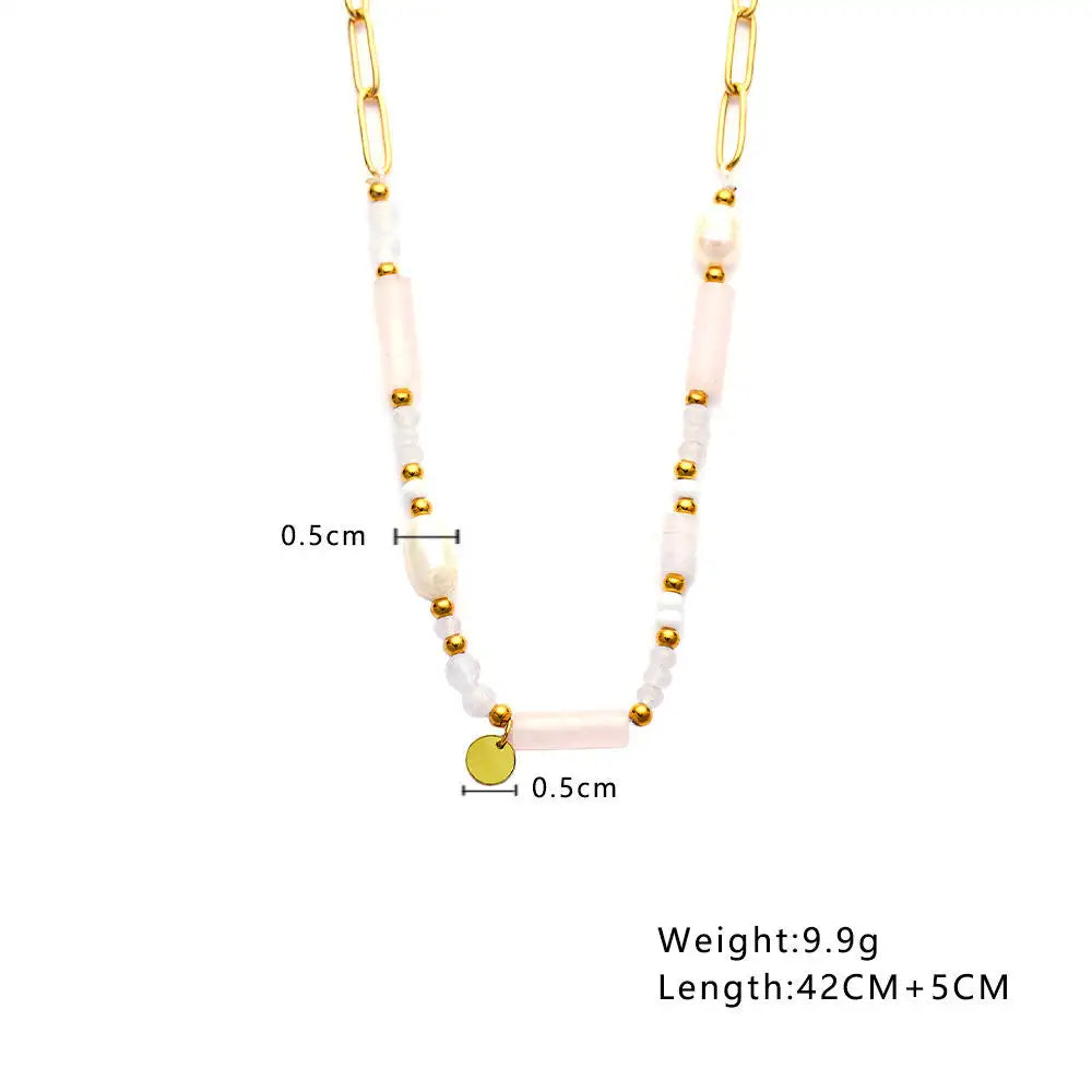Golden Pearl Necklaces