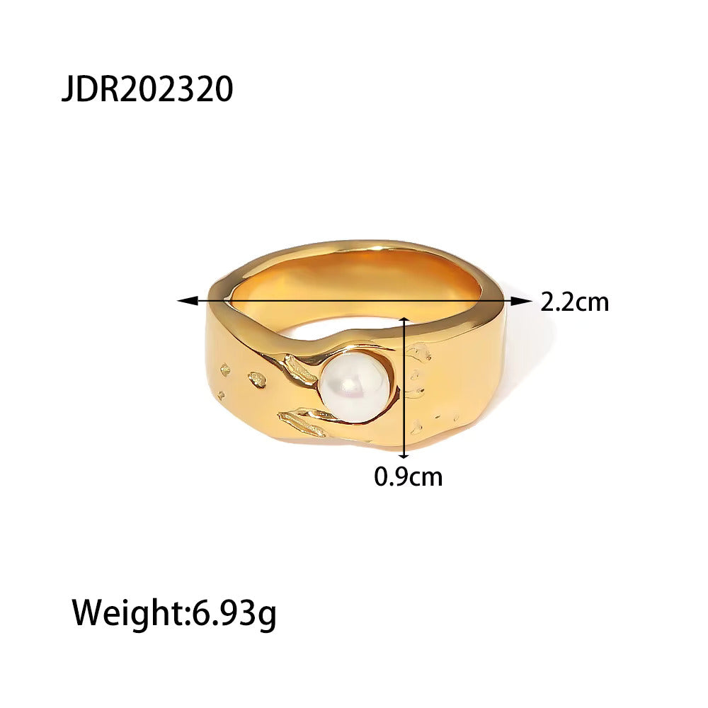 Gold Pearl Ring