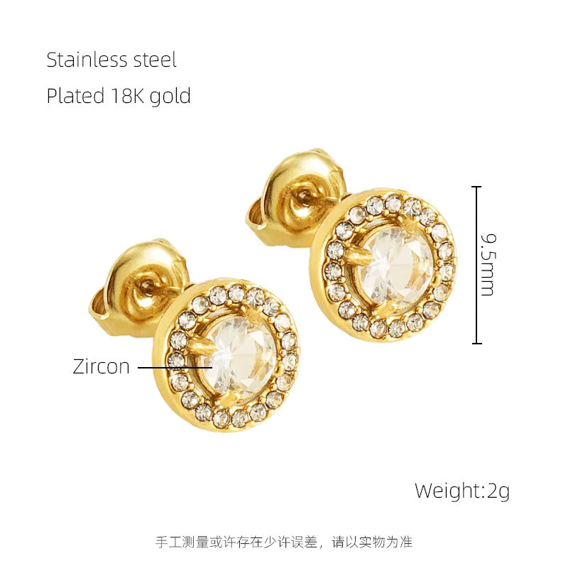 Cubic Zirconia Heart Earrings