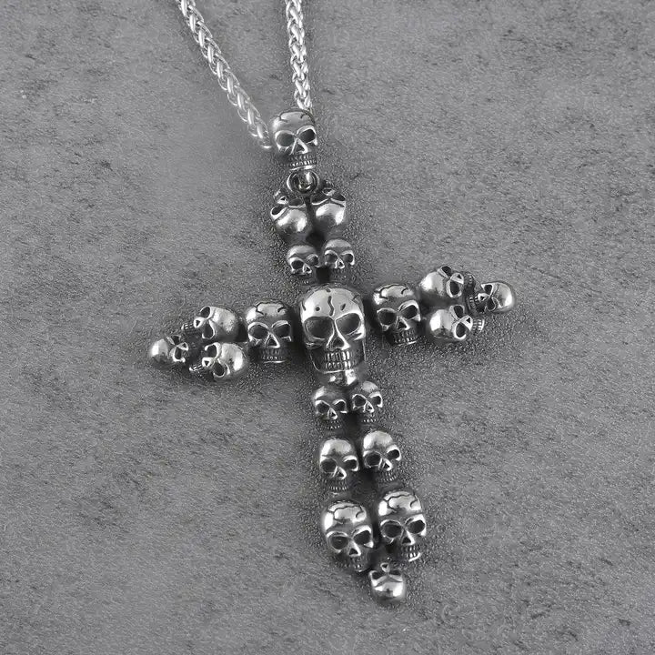 Skull Legion Cross Pendant