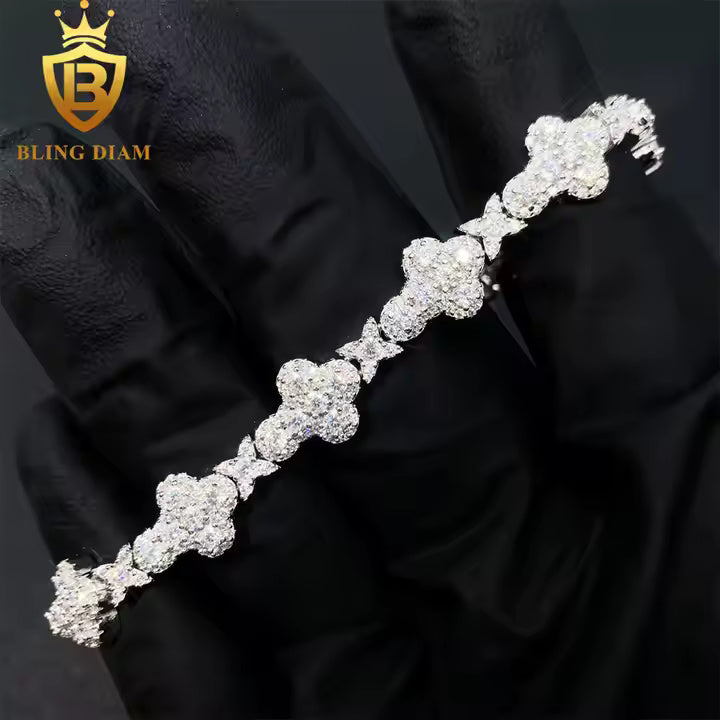 Floral Cross Bracelet