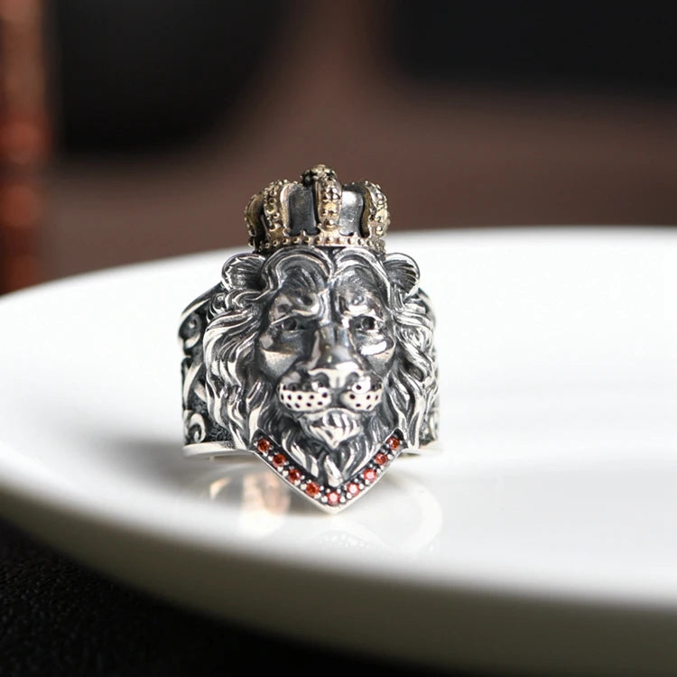 Crown Lion Ring