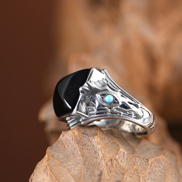 Black Agate Ring