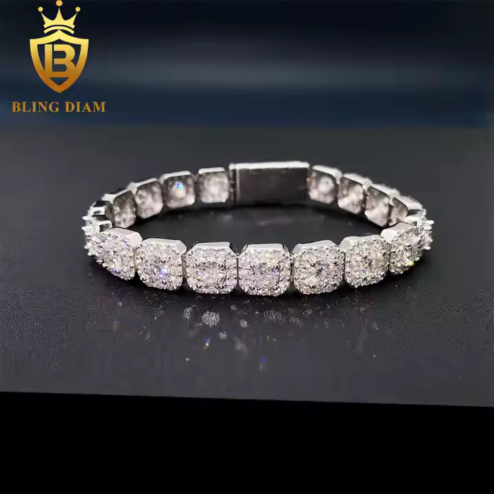 Tennis Bracelet | 10mm VVS Moissanite | 925 Sterling Silver