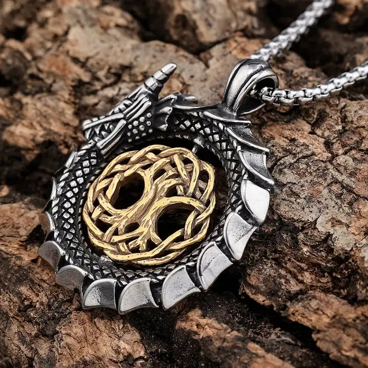 Yggdrasil Ouroboros Pendant