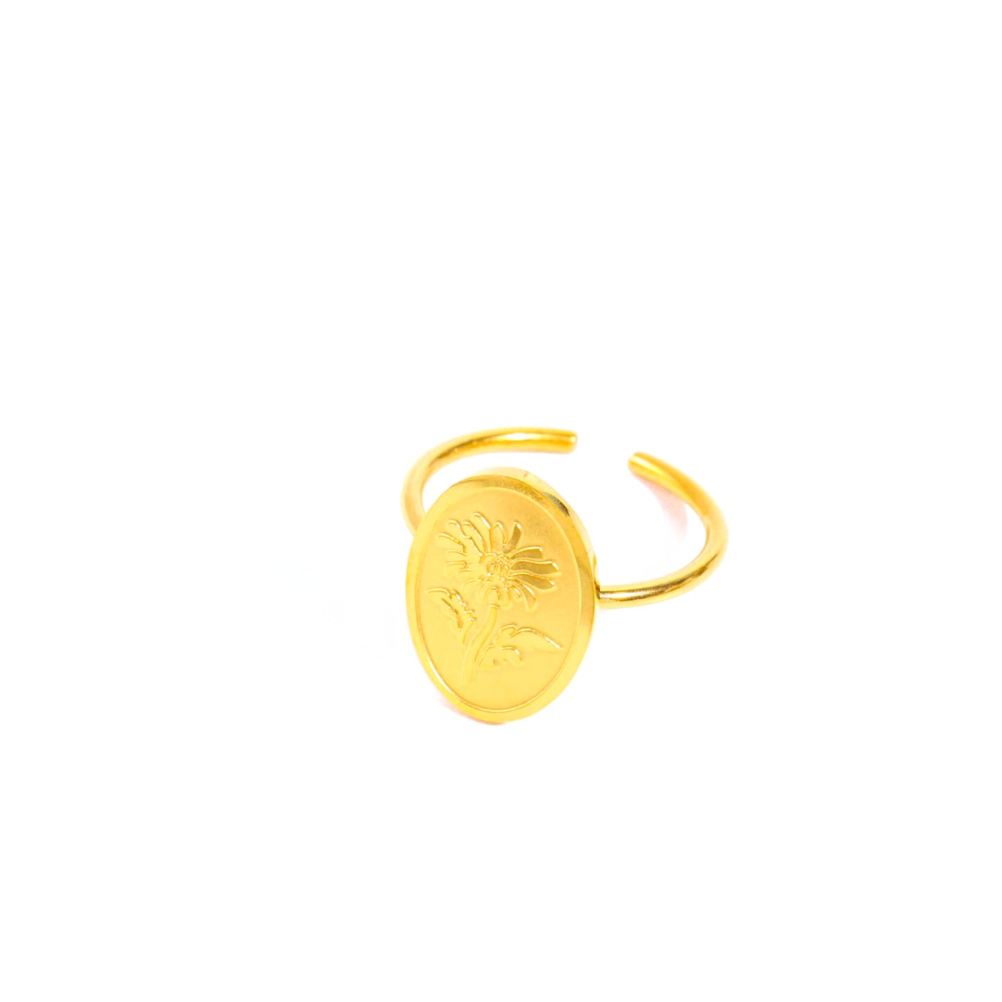 Floral Engraved Ring