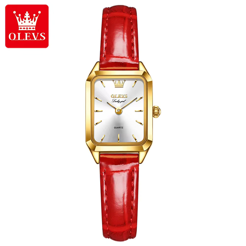 Red and Gold Square Watch