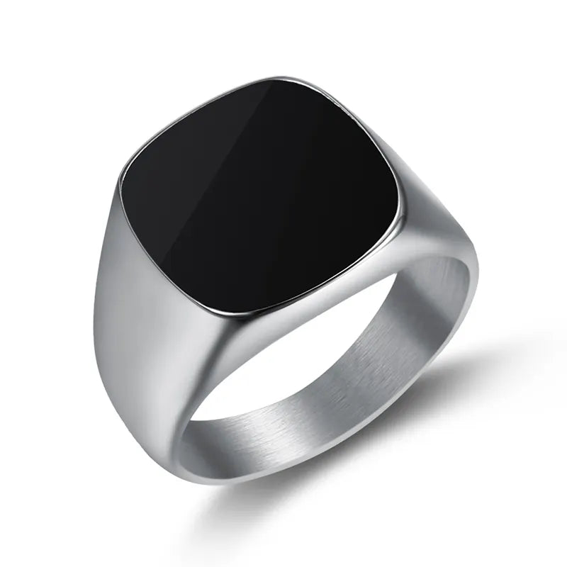 Title: Obsidian Signet Ring