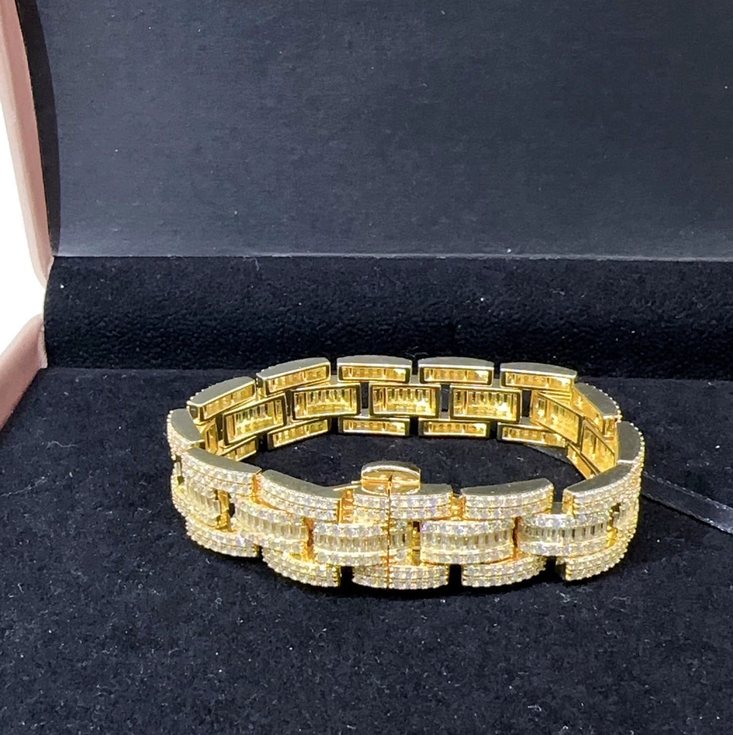 Wide Cuban Link Bracelet - 16mm Moissanite, Available in Gold Plated or Silver
