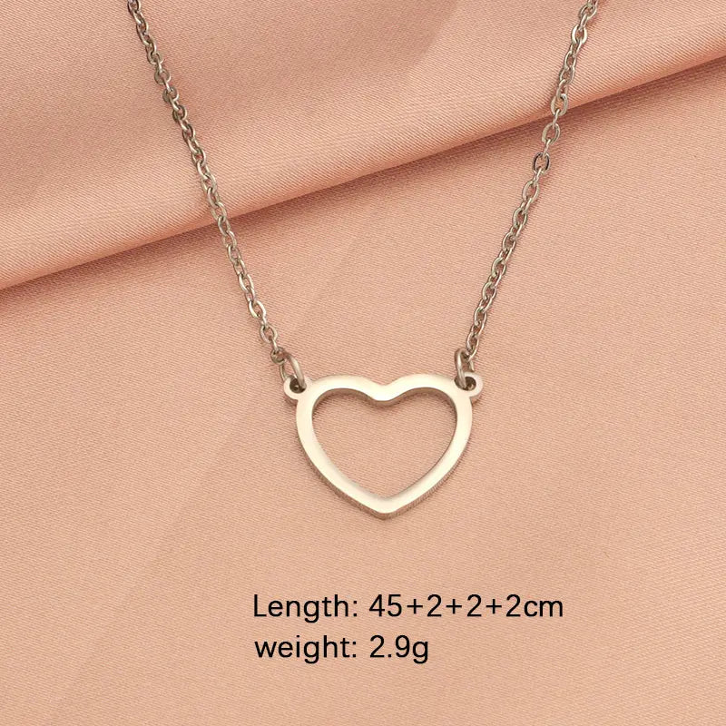 Outline Heart Necklace
