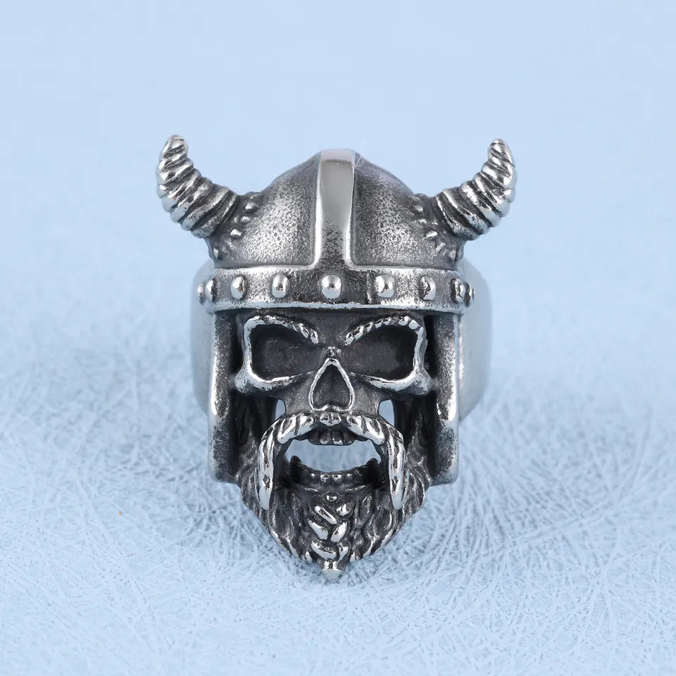 Viking Warrior Skull ring