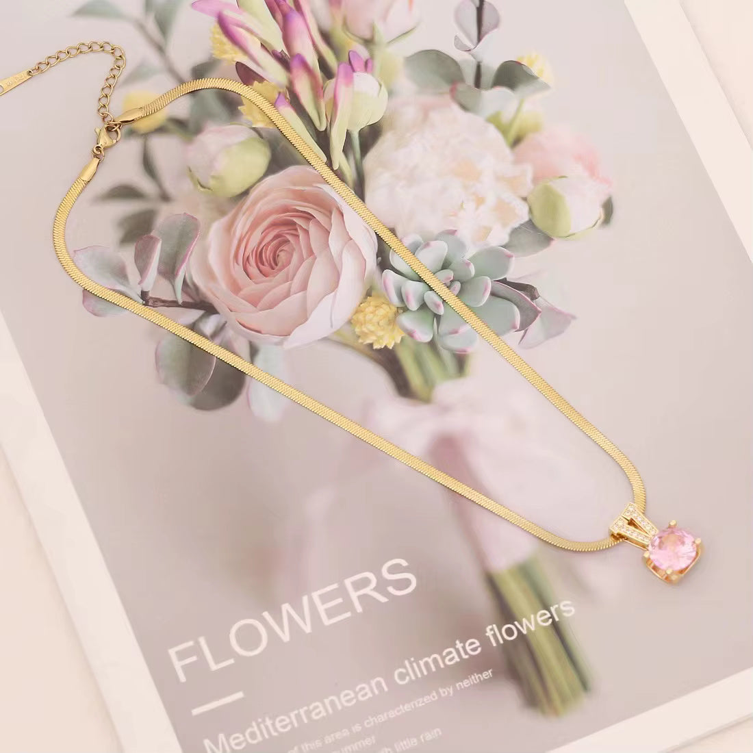 Pink Zircon Necklaces