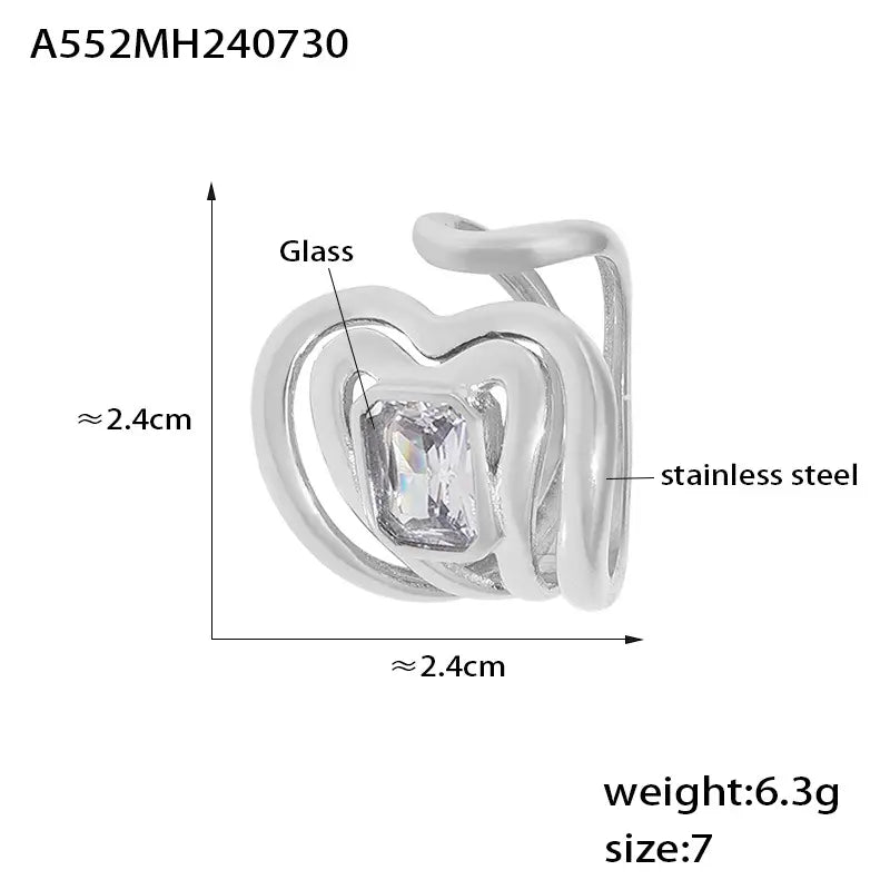 Heart Zircon Ring