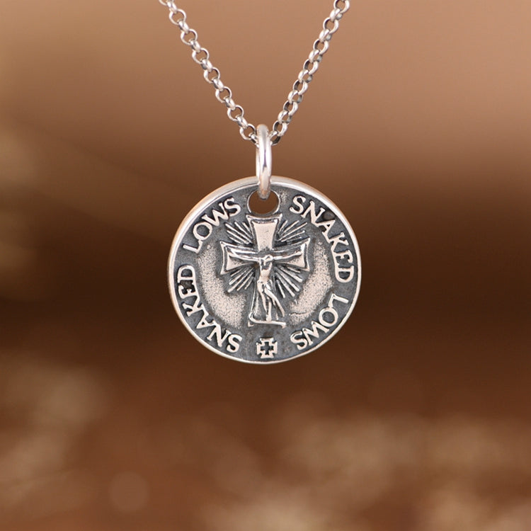 Cross Jesus Round Necklace