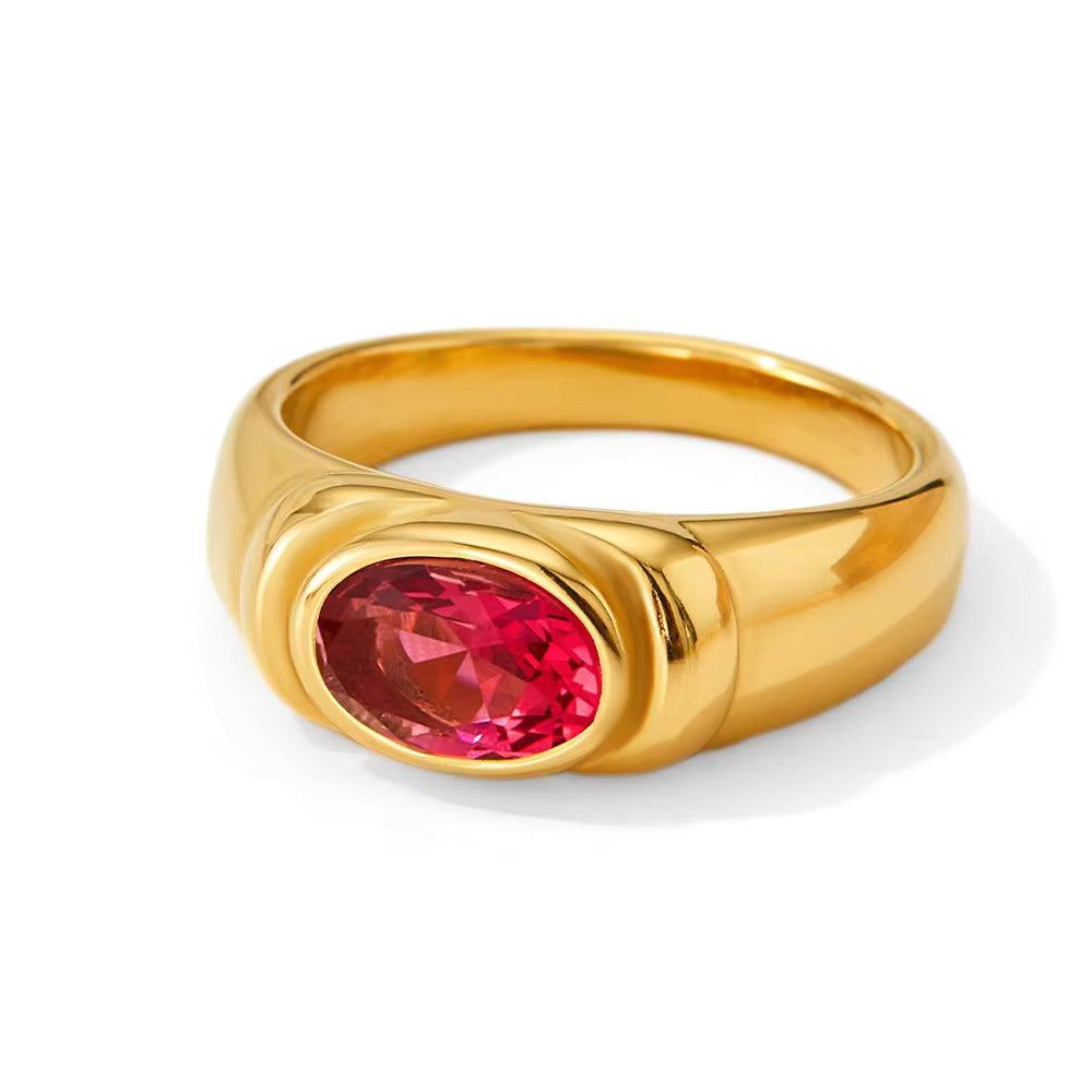 Gold-Plated CZ Ring
