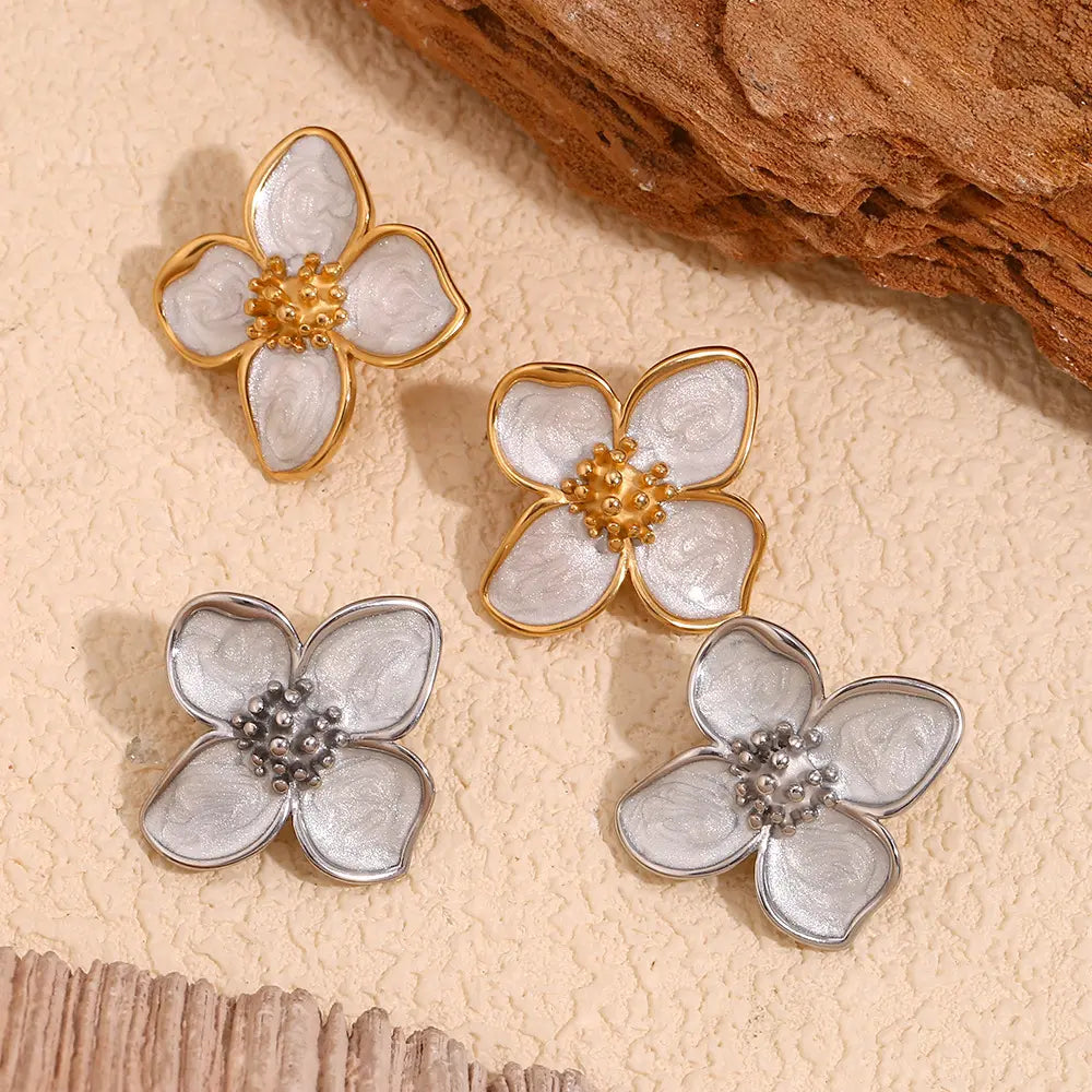 Flower Charm Earrings