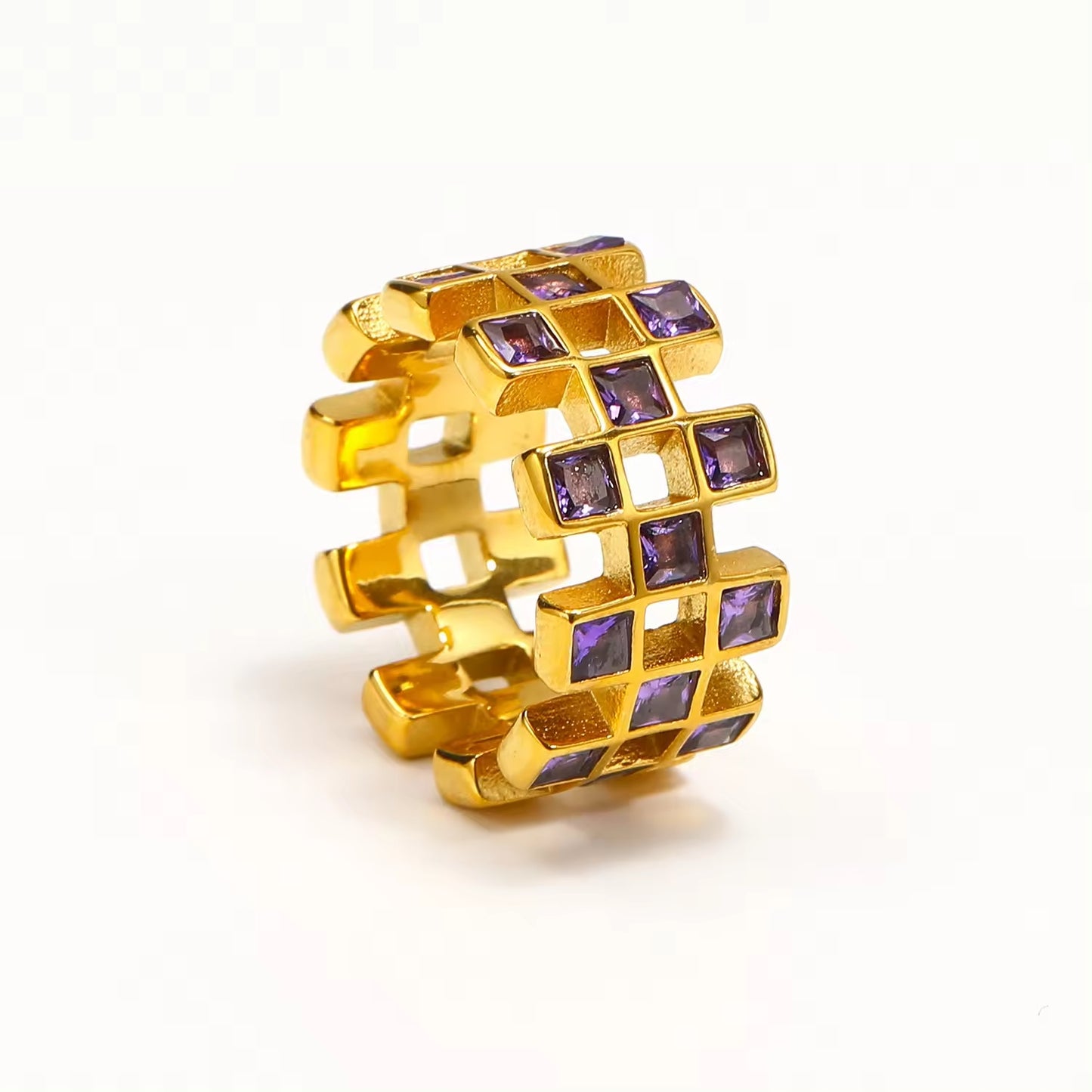 Shiny Zircon Colorful Finger Rings