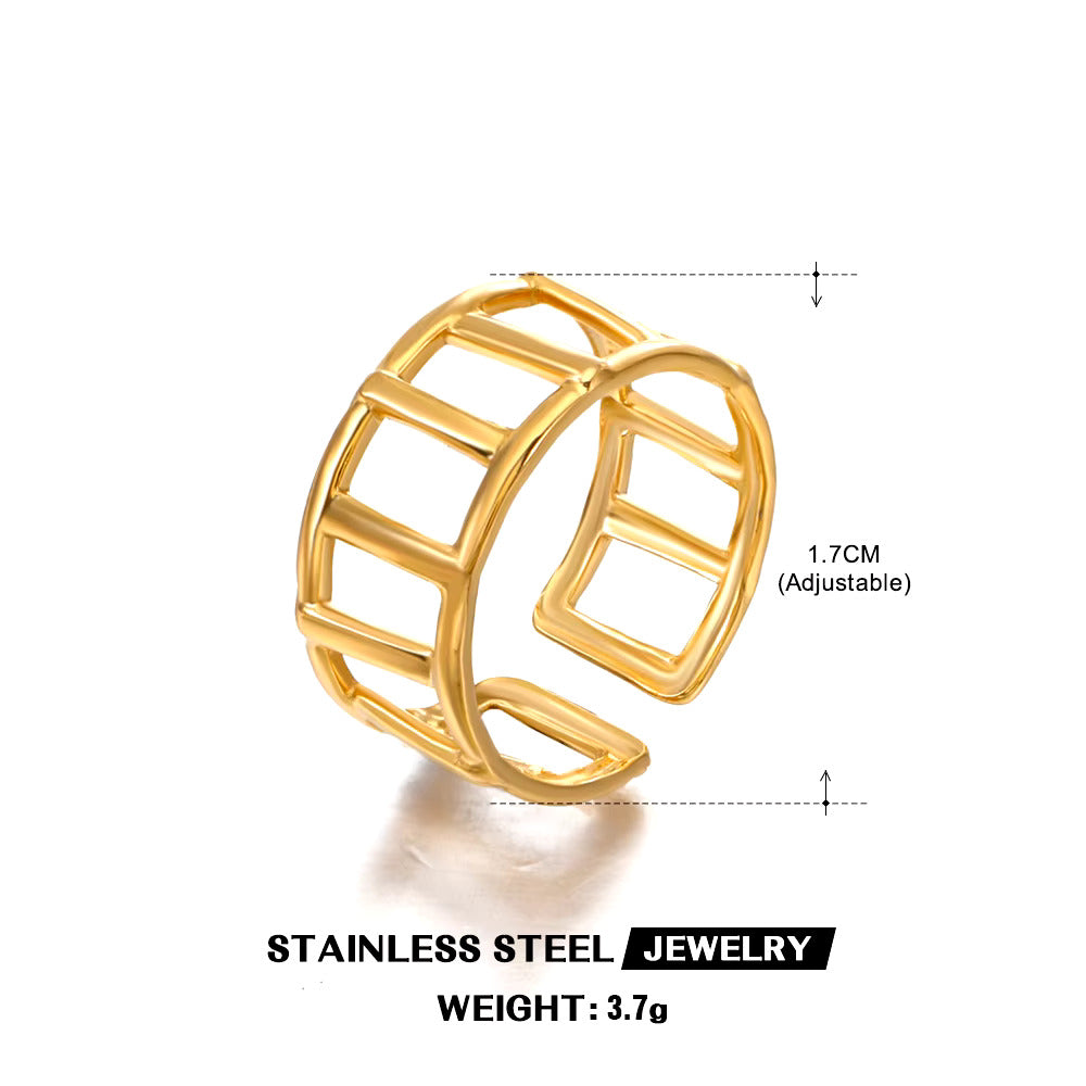 Sun and Moon Geometric Shaped Rings