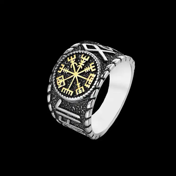 Vegvisir Rune Ring