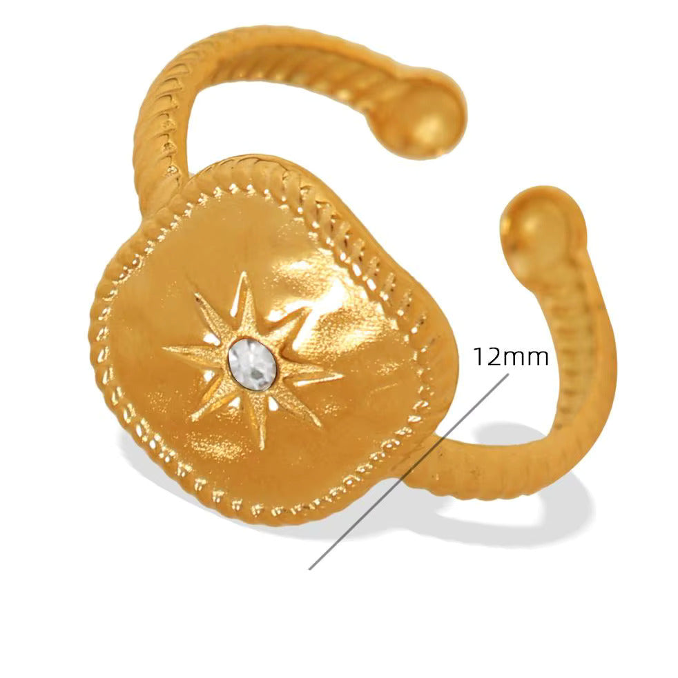Gold Zircon Ring