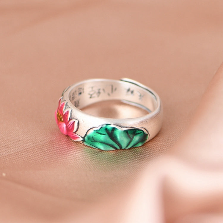 Oil Drop Lotus Leaf Adjustable Ring
